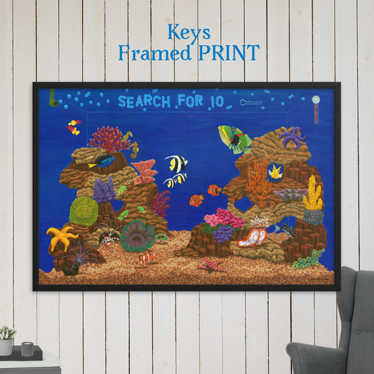 Fish Tank Favorites KEYS 24"x36" Framed PRINT Artwork