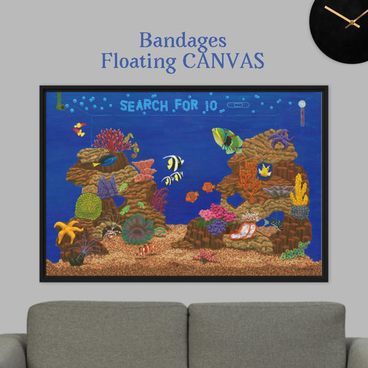 Fish Tank Favorites BANDAGES 24"x36" Floating CANVAS Artwork