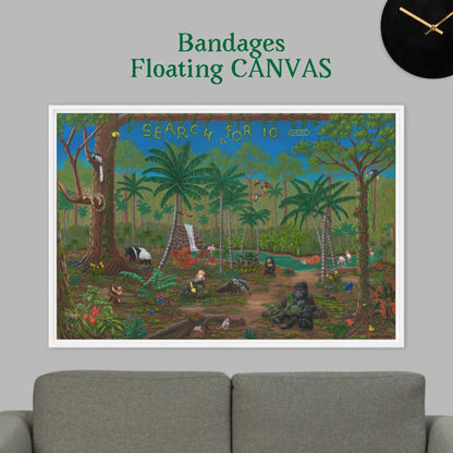 Rainforest RoundUp BANDAGES 24"x36" Floating CANVAS Artwork